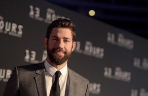 ARLINGTON, TX - JANUARY 12: Actor John Krasinski attends the Dallas Premiere of the Paramount Pictures film í13 Hours: The Secret Soldiers of Benghazií at the AT&T Dallas Cowboys Stadium on January 12, 2016 in Arlington, Texas. (Photo by Jason Kempin/Getty Images for Paramount Pictures)
