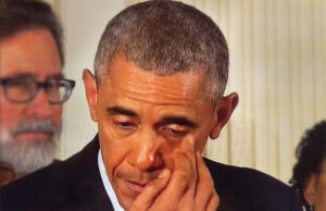 Barack Obama crying