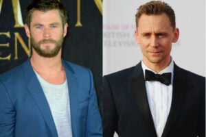 Chris Hemsworth and Tom Hiddleston