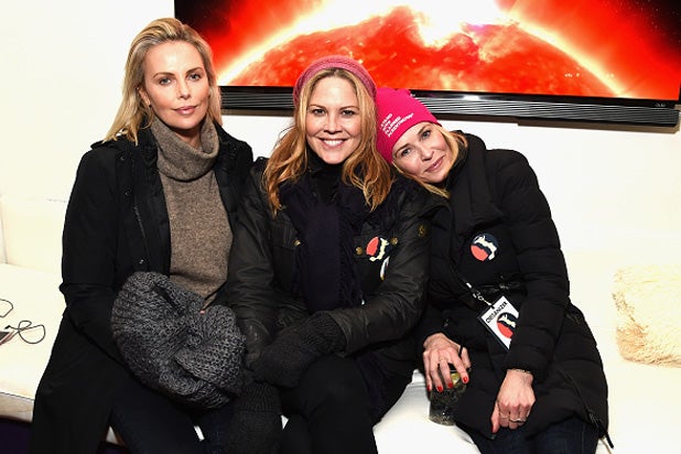 Charlize-Theron,-Mary-McCormack-and-Chelsea-Handler-at-The-Hub2