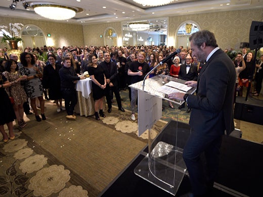 Michael Howell addresses the crowd.