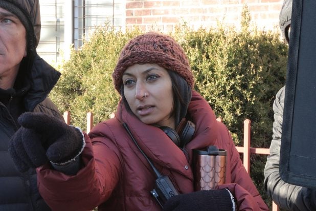 Director Iram Parveen Bilal on set
