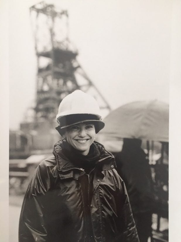 Director Maria Giese on set of When Saturday Comes
