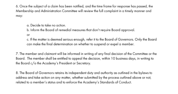 academy awards oscars misconduct policy