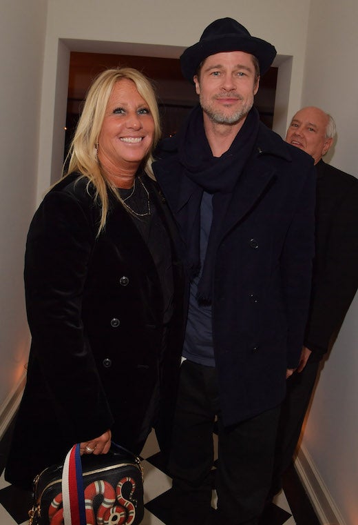 Cynthia Pett-Dante and Brad Pitt attend the 2018 Gersh Oscar party at Chateau Marmont on March 1, 2018 in Los Angeles, California.