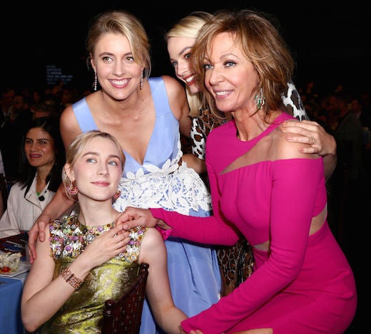 Saoirse Ronan, Director/writer Greta Gerwig, and actors Margot Robbie and Allison Janney