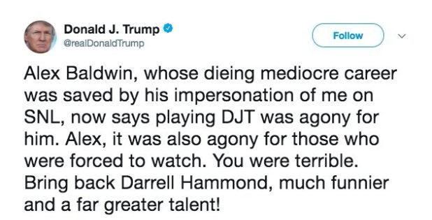 trump typo alex baldwin tweet