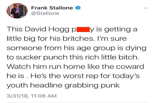 frank stallone tweet censored