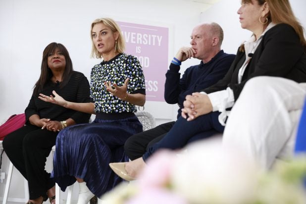 TheWrap and The Female Quotient Present "Changing Hollywood: The Road to 50/50 by 2020" at the 71st Cannes Film Festival Chaz Ebert, Lucy Walker, Cassian Elwes and Robin Bronk