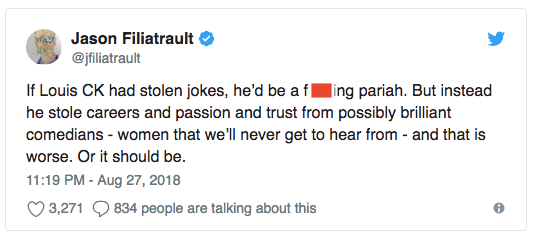 louis ck stand-up tweet