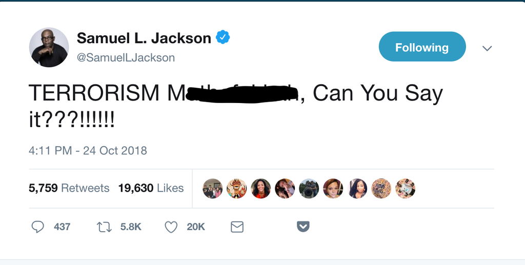 Samuel L. Jackson tweet