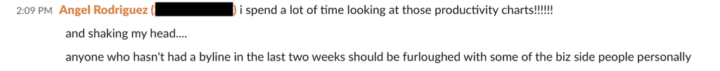 LA Times Slack channel screenshot
