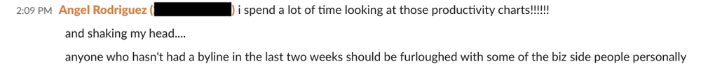 LA Times Slack channel screenshot