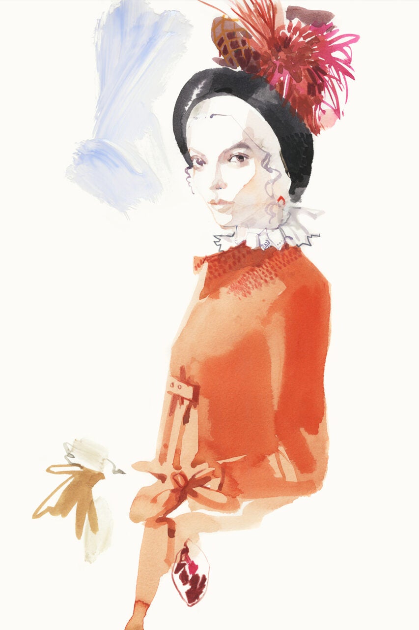 Emma movie costume sketch