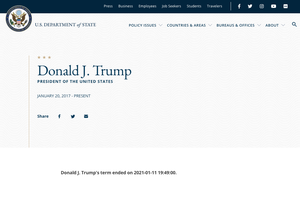 state department website trump