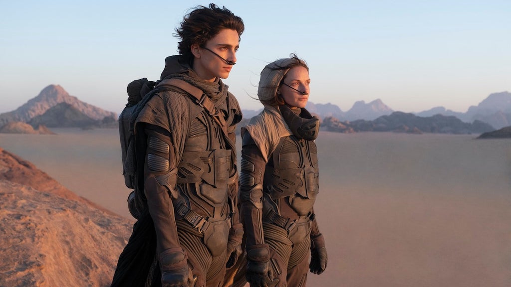 Timothee Chalamet and Rebecca Ferguson in Dune