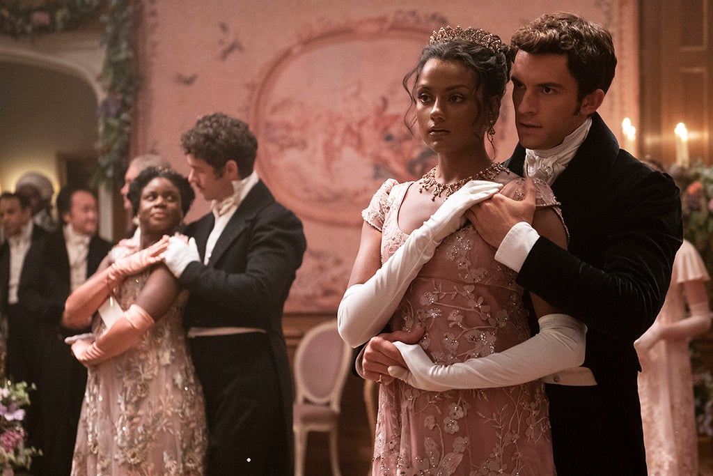 Simone Ashley as Kate Sharma, Jonathan Bailey as Anthony Bridgerton in Episode 204 of "Bridgerton" (Liam Daniel/Netflix)