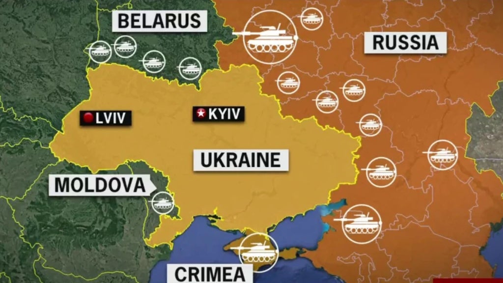 Russia invasion of Ukraine map
