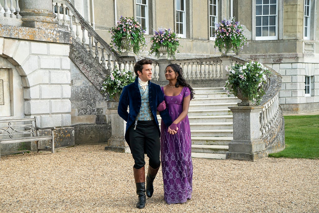 Jonathan Bailey as Anthony Bridgerton, Simone Ashley as Kate Sharma in episode 208 of "Bridgerton" (Liam Daniel/Netflix)