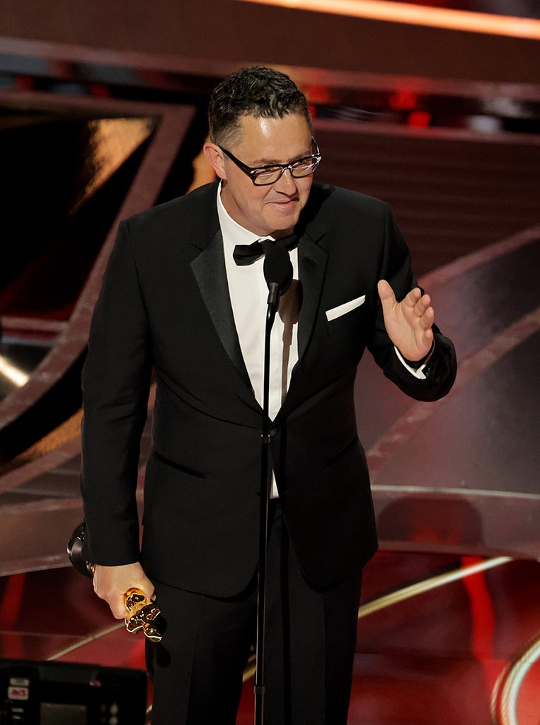 Greig Fraser accepts the Cinematography award for ‘Dune’ onstage during the 94th Annual Academy Awards at Dolby Theatre on March 27, 2022 in Hollywood (Getty Images)
