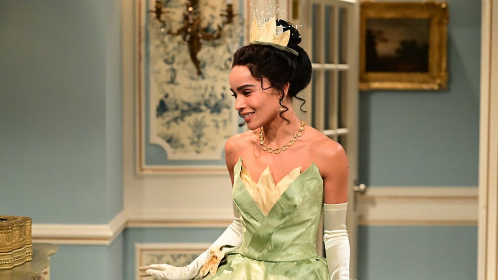 "Saturday Night Live" host Zoë Kravitz during the “Princess & The Frog” sketch on Saturday, March 12, 2022.