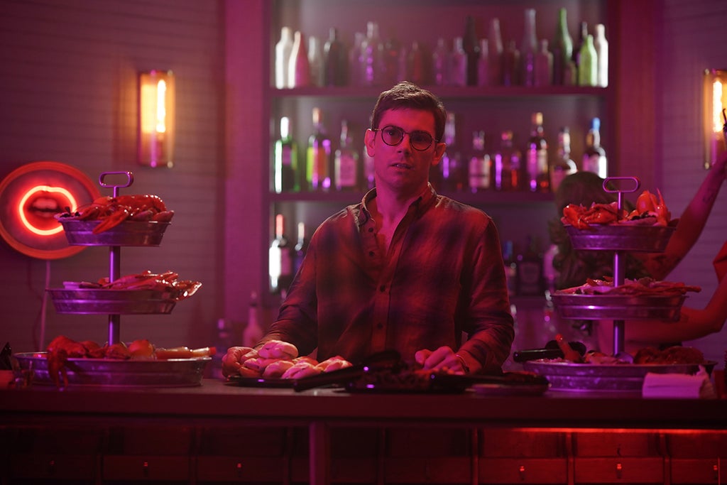 Ryan O'Connell as Julian in "Queer as Folk" (Alyssa Moran/Peacock)
