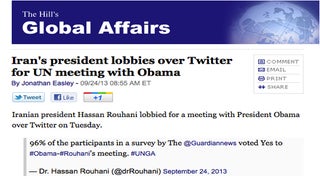 No, That’s Not the President of Iran’s Twitter Account