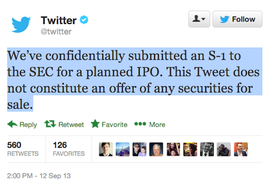 Twitter Files for IPO (in Secret)