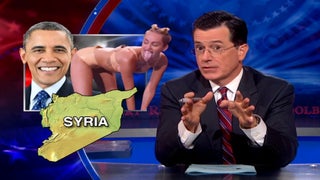 Stephen Colbert Welcomes Back Jon Stewart, Plays Catch Up on Miley Cyrus, Syria (Video)