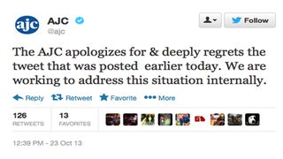 Atlanta Journal-Constitution Promises ‘Disciplinary Action’ for Racist Tweet (Updated)
