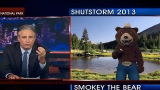 Jon Stewart on Government Shutdown: Smokey the Bear Forced to Give Handjobs for Money (Video)