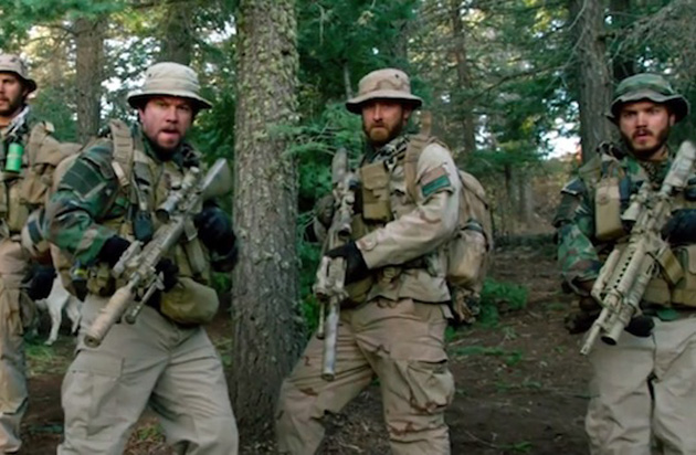 Lone Survivor; Starring: Mark Wahlberg, Emile Hirsch, Eric Bana