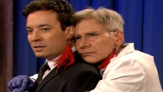 ‘Ender’s Game’s’ Harrison Ford Pierces Jimmy Fallon’s Ear on ‘Late Night’ (Video)
