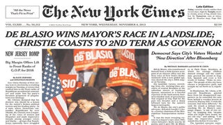 How the New York Papers Covered Bill de Blasio’s Election