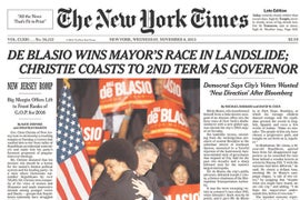 How the New York Papers Covered Bill de Blasio’s Election