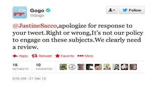 In-Flight Wifi Provider Gogo Apologizes for Justine Sacco Tweet