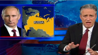 Jon Stewart: ‘Bachelor’ Star’s Anti-Gay Views Could Help U.S. Pass Russia in Homophobic Olympics (Video)