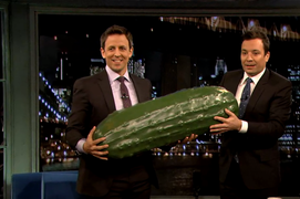 Jimmy Fallon Calls Conan O’Brien ‘A Great Guy,’ Gives Seth Meyers the ‘Late Night’ Pickle