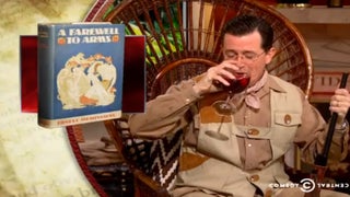 Stephen Colbert Pays Homage to Ernest Hemingway by Gun-Toting, Drinking ’til He Pukes (Video)