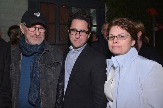 Steven Spielberg, producer J.J. Abrams and Trina Vargo