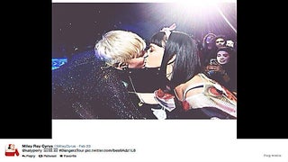 Miley Cyrus Kissed Katy Perry – And She Liked It – During Bangerz Tour Concert (Photo & Video)