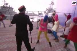 Pussy Riot Members Beaten, Whipped by Russian Police Outside Olympics Venue (Video)