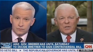 Anderson Cooper Grills Arizona Senator Over His Defense of Bill That Would Allow Gay Discrimination (Video)