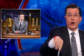 Stephen Colbert Welcomes Jimmy Fallon to Late Night Club That Includes ‘Shahs of Sunset’ Re-Runs (Video)