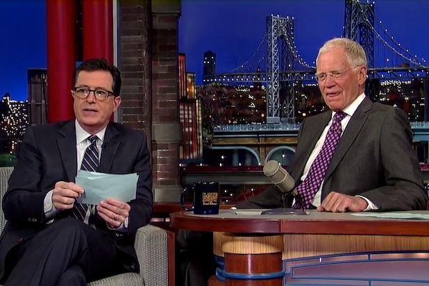 Stephen Colbert reads his first top 10 list on Letterman
