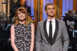 ‘SNL’: Emma Stone Helps Host Andrew Garfield, as Donald Sterling Says He’s a Victim (Video)