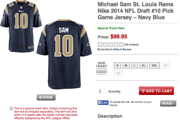 fastest selling nfl jersey