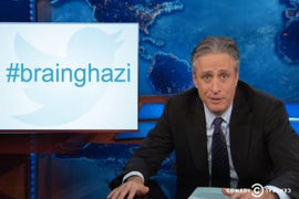 Brainghazi! Jon Stewart Blasts Karl Rove for Hillary Clinton Brain Damage Conspiracy