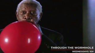 Morgan Freeman Talks Through Helium Promoting ‘Through the Wormhole’ (Video)