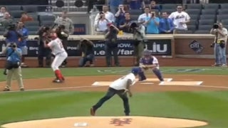 Vlad Guerrero Hits 50 Cent’s First Pitch, With Help From the Internet (Video)